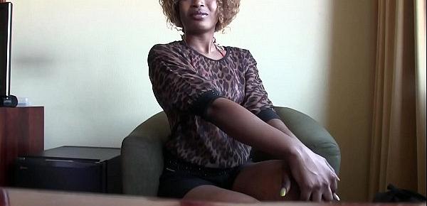 Sexy Ebony Teen Audition Blowjob and Doggystyle